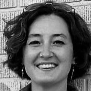 Black and white photo of Venessa Hughes.
