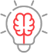 icon of a light bulb with a brain inside